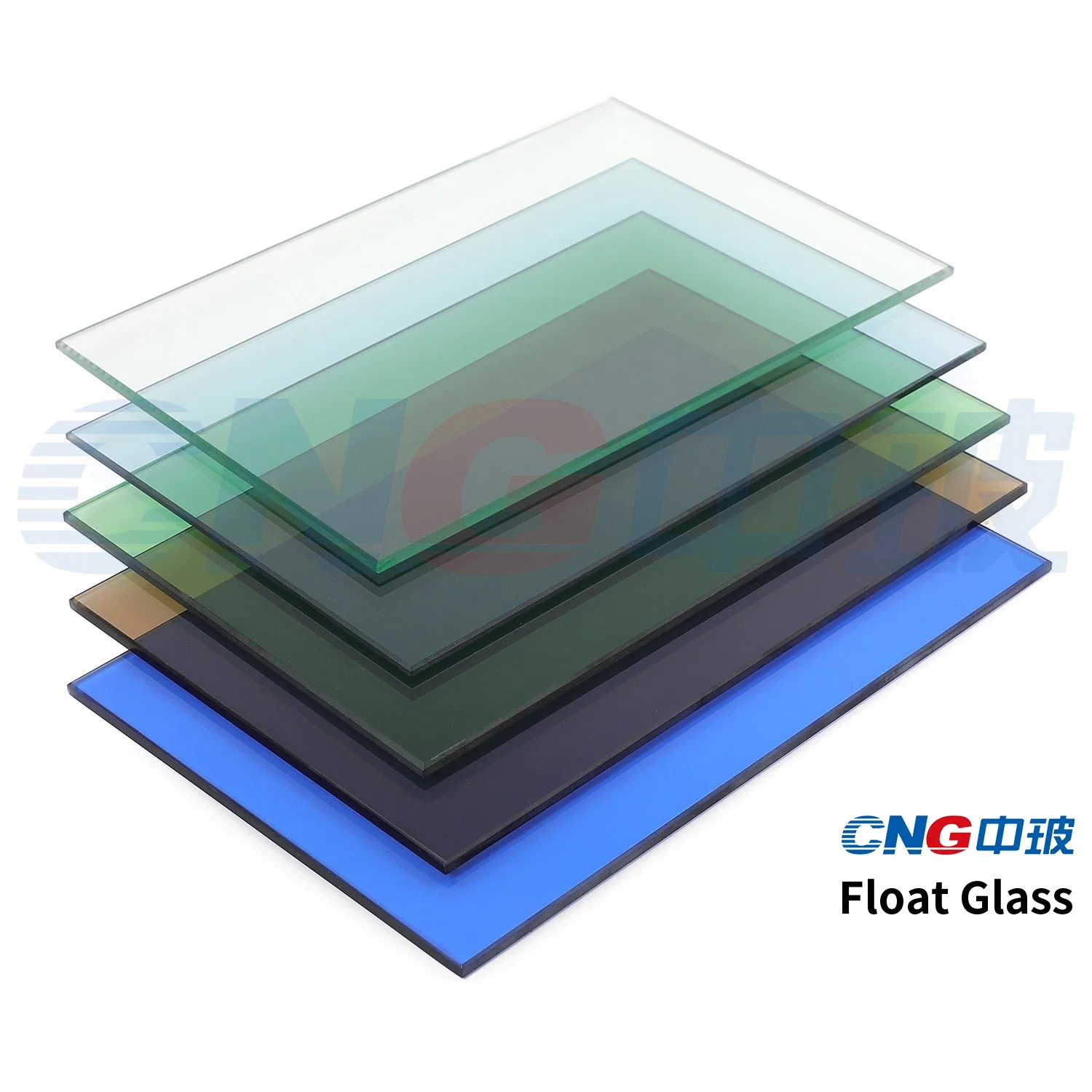1.1-12mm Tinted Float Glass with Green, Blue, Grey, Bronze, Clear Colors