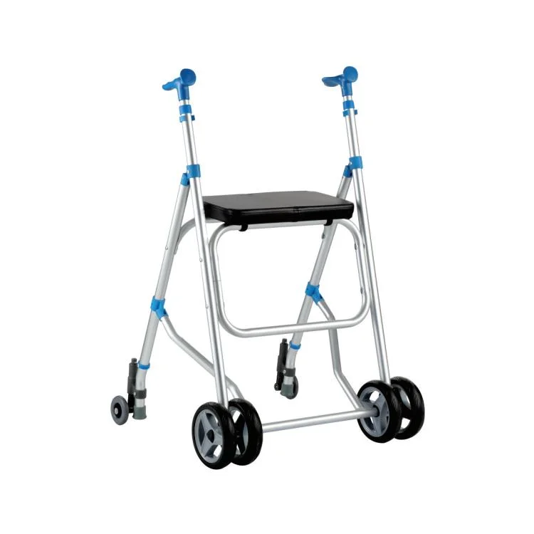 Bliss Medical Hot Product réglable aluminium réhabilitation thérapie Cart Rollator Avec deux roues jumelées et siège