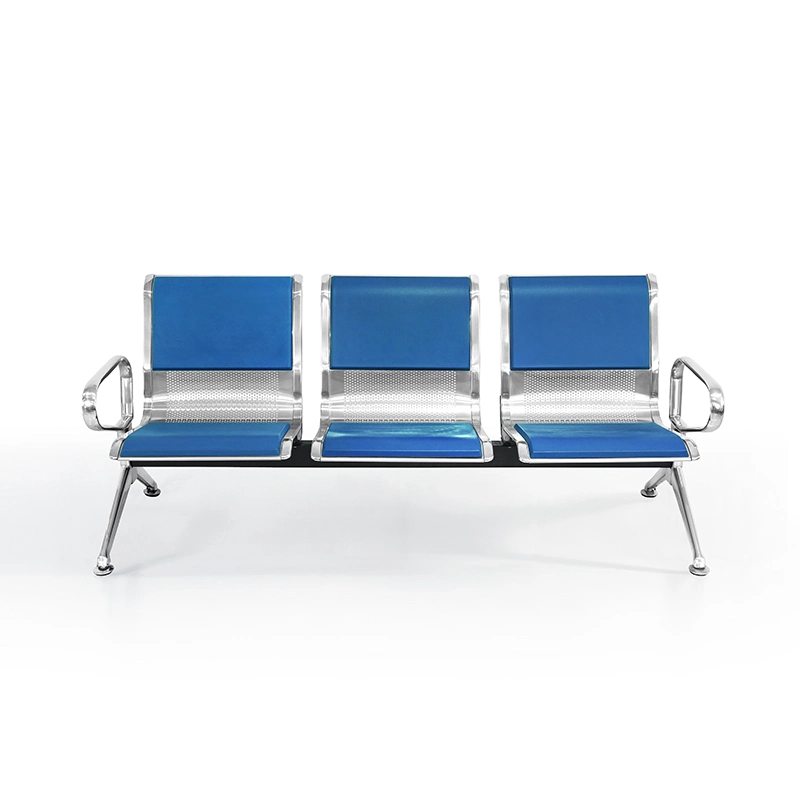 China Furniture Factory for 3 Seater Airport Hospital Bench Seating Chair Stadium Seat Chair Bleacher Seating Church Chair Public Outdoor Garden Chair