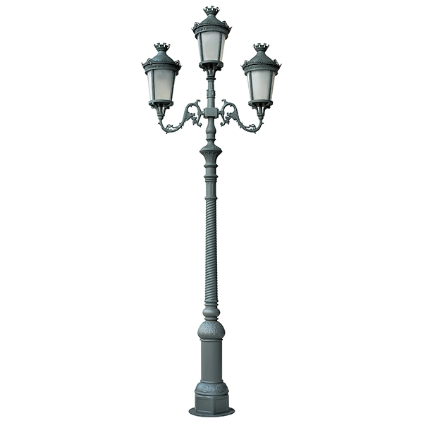 Garden Street Decorativo Light Pole dúctil Ferro Retro Lamp Post Para Condominiums