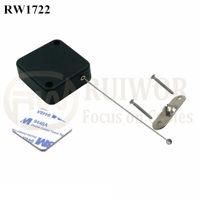 RW1722 Square Security Tether Plus 10X31mm Two Screw Perforated Oval Metal Plate Connector Installed by Screw