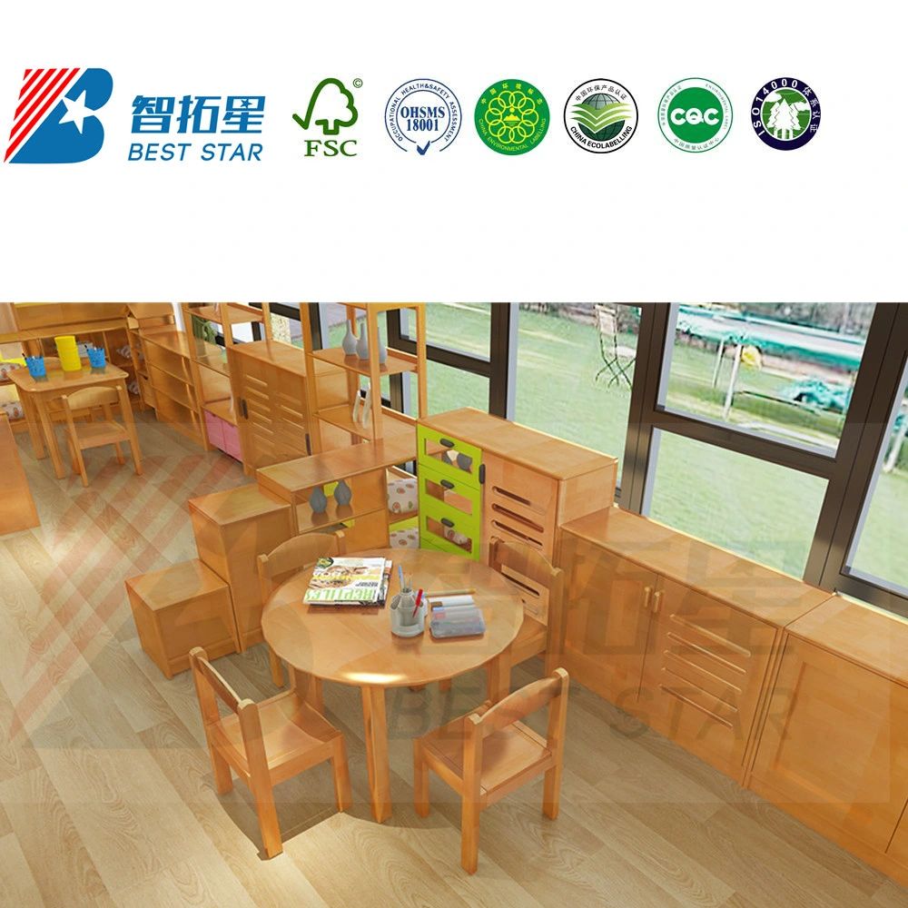 Wooden Nursery and Children Care Center Furniturekids Furniture Table and Chair Sets, modern Kindergarten and Preschool Classroom School Furniture