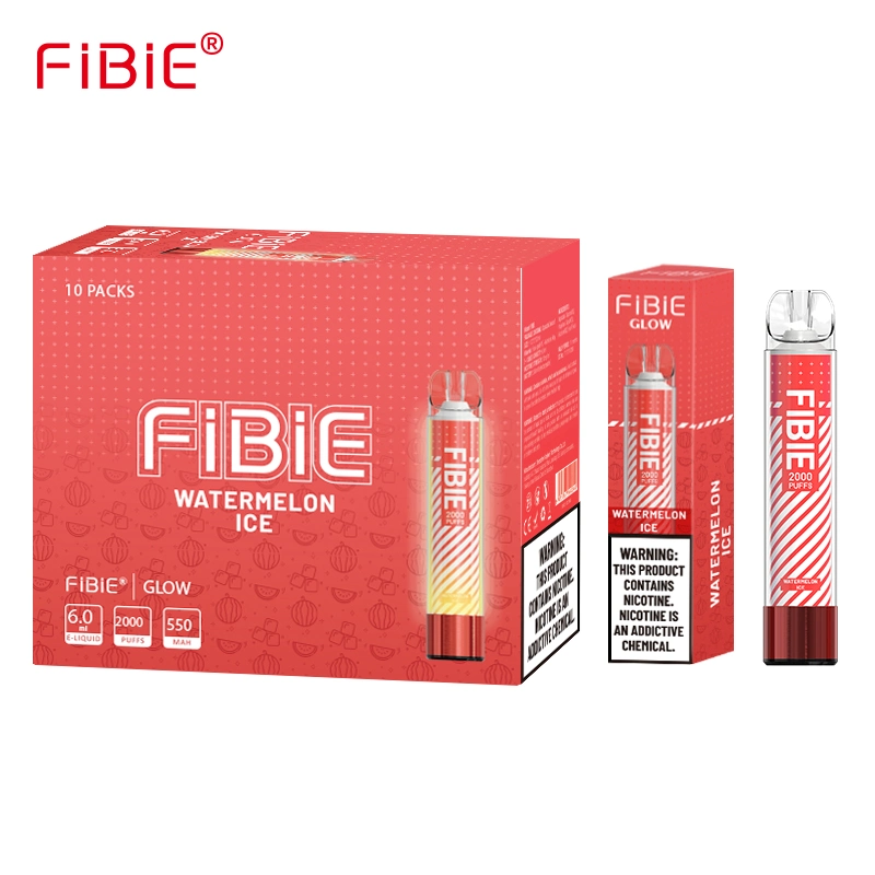 Fibie Nicotine Vape Juice Custom Vaporizer Pen Hookah 2000 Puffs Glowing Rechargeable Disposable/Chargeable Wape Pen Lost Crystal Mary Elf Bars E Shisha