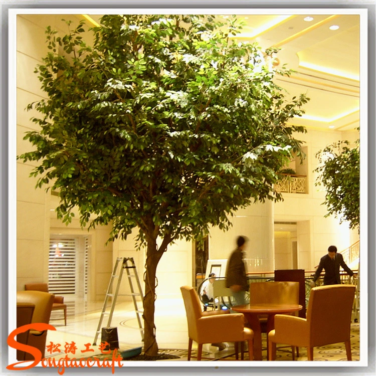 Indoor Decoration Plastic Leavs Artificial Bnyan Tree