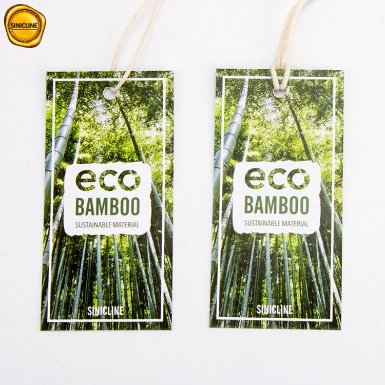 Sinicline Eco Friendly Bambus Faser Papier Hängen Tags Bekleidungszubehör