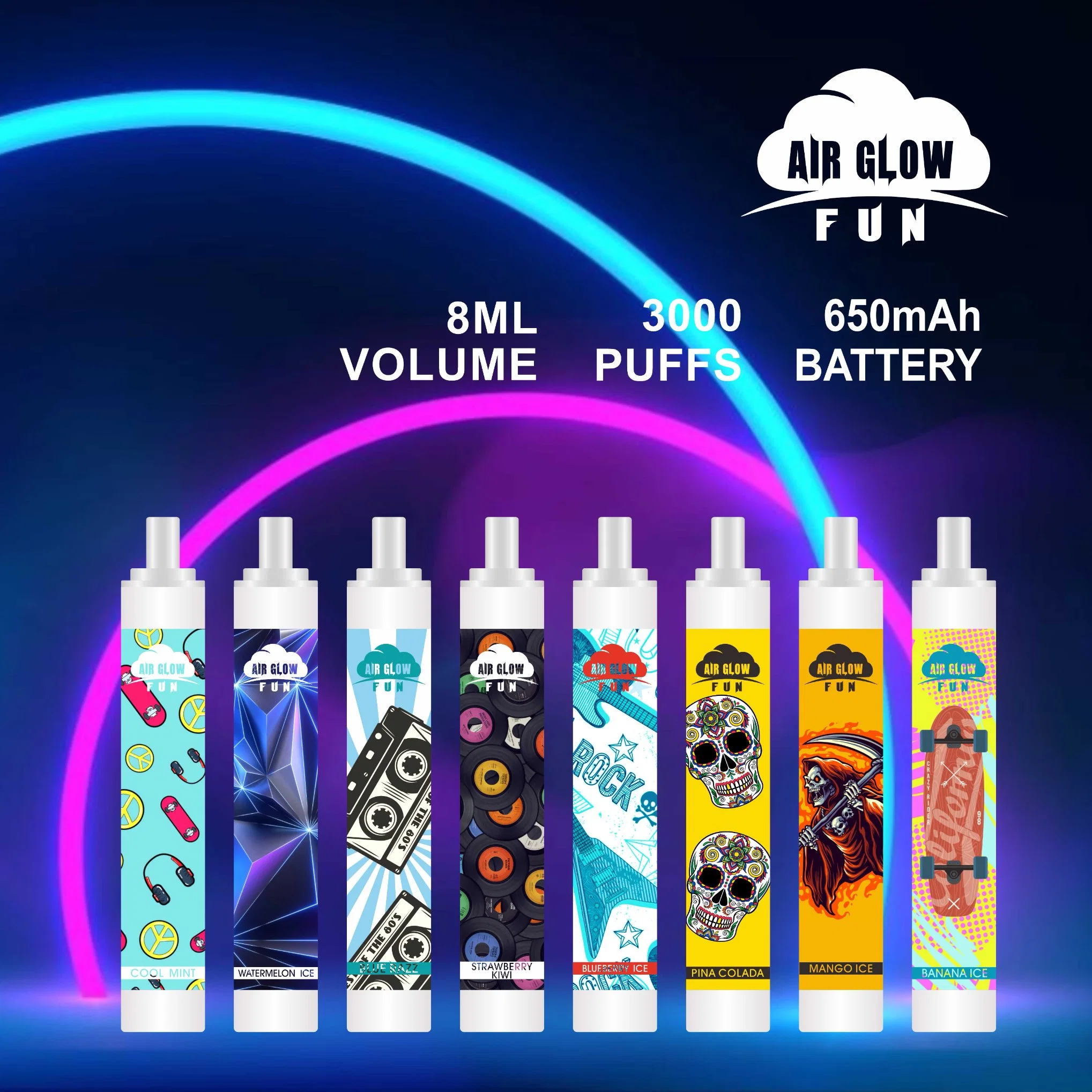 Hot Selling Einweg Mini E Zigarette 6% Nikotin Running Light Saftpuffleiste, Vape Pen