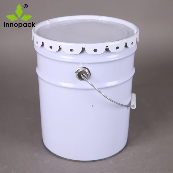 20L Round Metal Waste Container with Lace Metal Lid