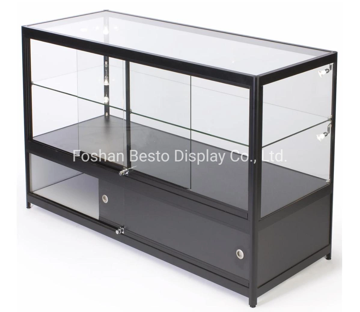 4FT Glass Retail Counter Made of Temper Glass and Aluminum, Easy Assemble Way, for Vape Store, Smoke Store, Vape Wholesale/Supplier, Electric Tobacconist USA