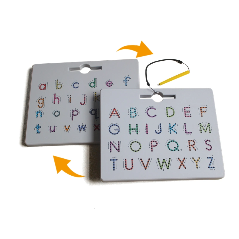 Magnetic Alphabet Tracing Board with Pen, ABC Magnetic Letter Board, Double-Sided ABC Magnets Tablet