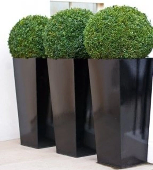 Powder-Coated Aluminum Planter Boxes/ Square & Cube, for Outdoor and Indoor Commercial Use, Metal Planter