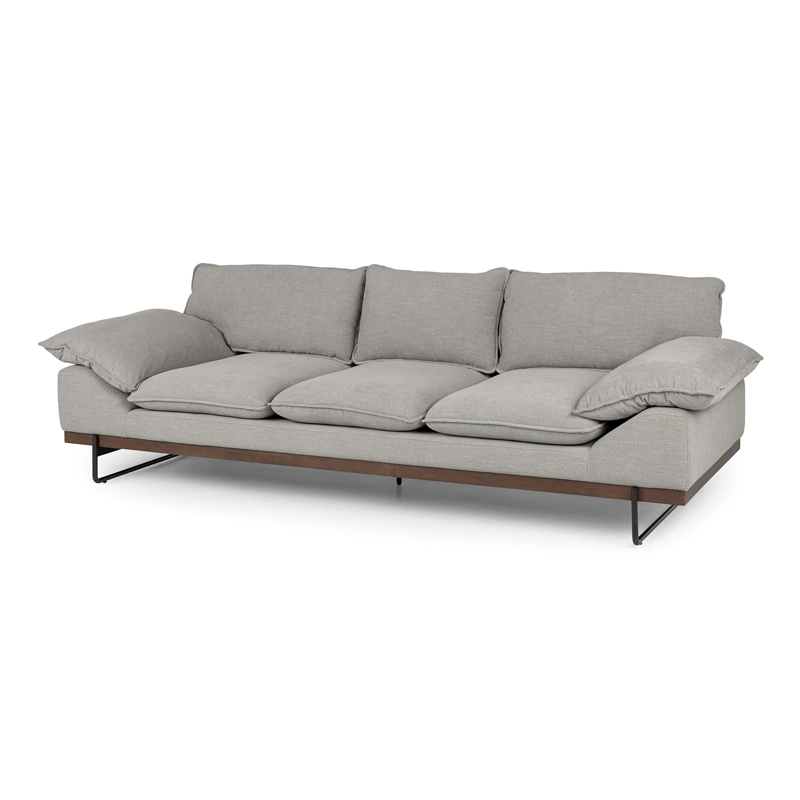 Super Soft Oversized Fabric Upholstered Sofa with Powder-Coated Metal Pin Legs