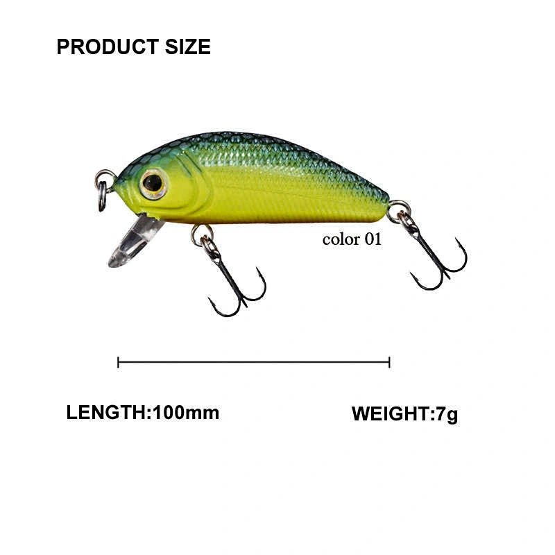 Calidad Crank Swinging Fishing Lures 45mm4g Float duro Fishing Lures Mini Little Fat Man artificial Hard Bait 6 colores 50 PC