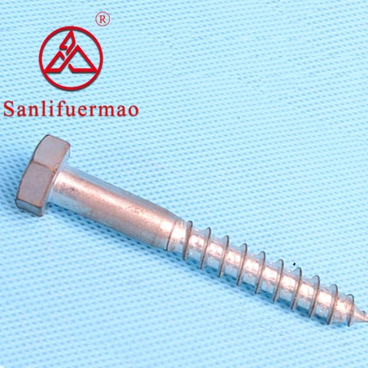 Hot-Dipped Galvanized Hex Lag Screws Flat Wood Screws, Forging, Fastener, Power Fitting