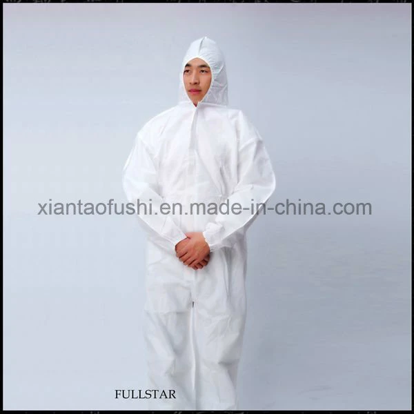 Disposable Coverall Type 4/5/6 Waterproof SMS Microporous Protective Safety Coverall