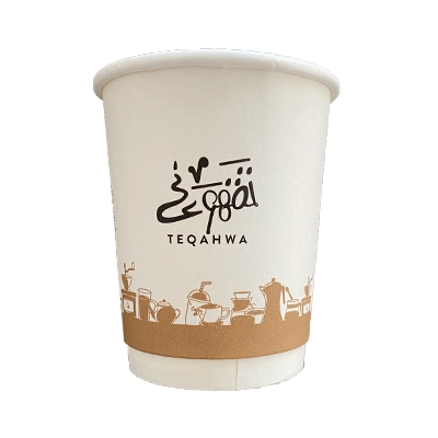 Disposable Double Drenching Film PLA Paper Cup Customized Single-Layer Coffee Advertising Cold Drink Mug 12 Ounces