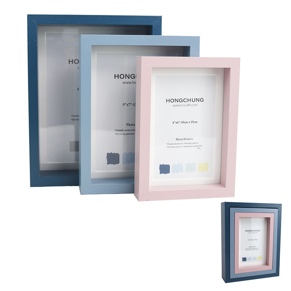 Nouveaux beaux MDF envelopper de papier Photo Frame imbriqués défini pour la décoration d'accueil