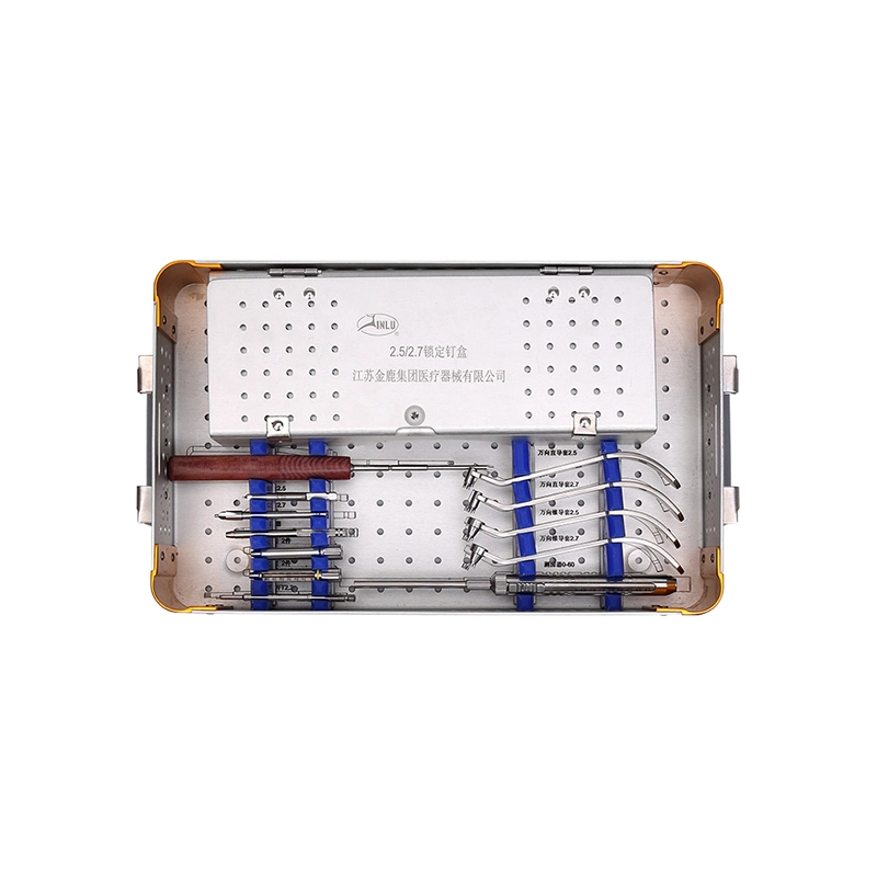 Jinlu Matériel Médical Instrument Chirurgical Orthopédique 2.5/2.7 Plaques de Verrouillage Multi-Axiales Kit d'Instruments Outils Kit Instruments de Fracture Osseuse