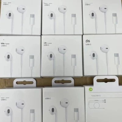 Tipo C auriculares para iPhone 15 USB C auriculares para IPhone 15 PRO Max teléfono móvil auricular