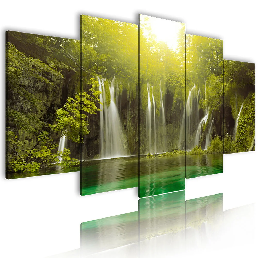 Custom Home Decoration Landscape Living Room Picture Prints 5 Piece Wall Art