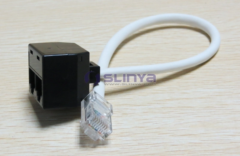 RJ45 Splitter 1 Male to 2 Female Sockets Adaptor Splitter Switch Poe Kit Cat5e Network Cable