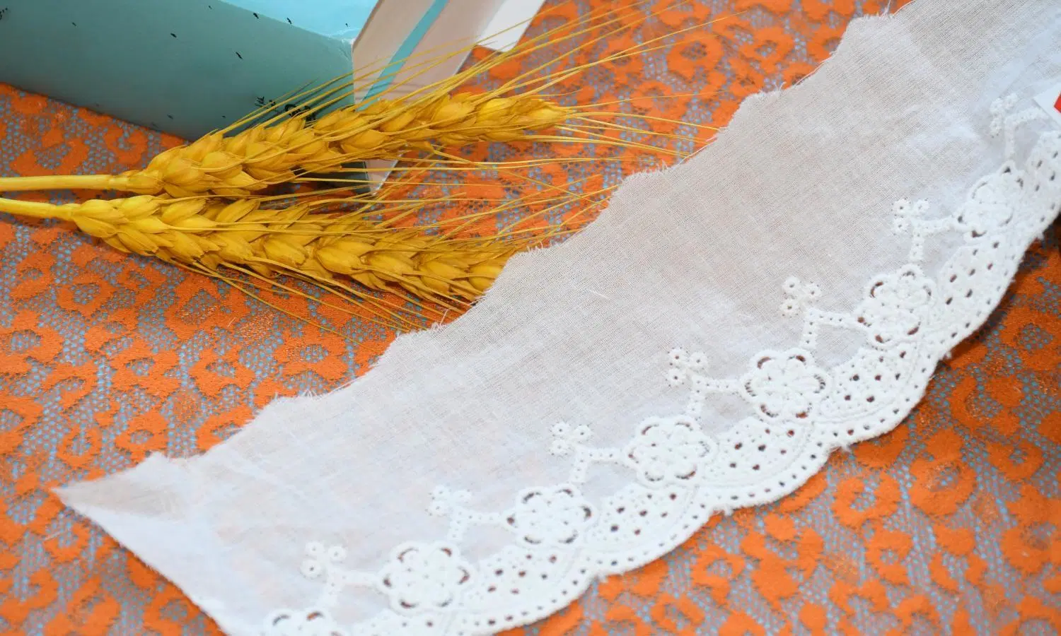 Cotton Garment Accessories Raschel Lace