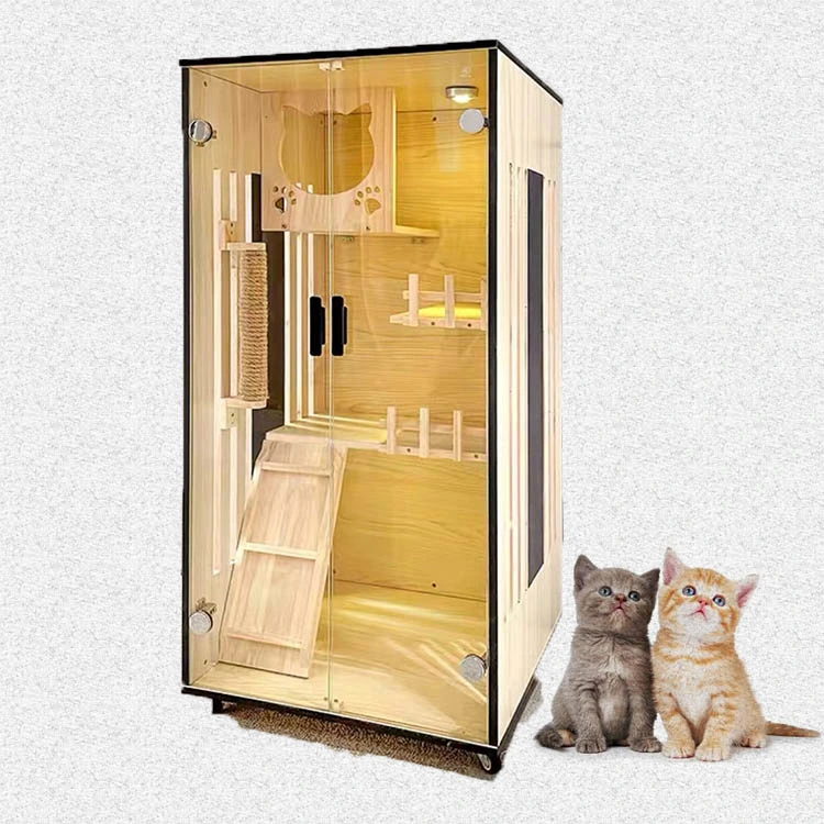 Animal Furniture Wooden Cat Cage House