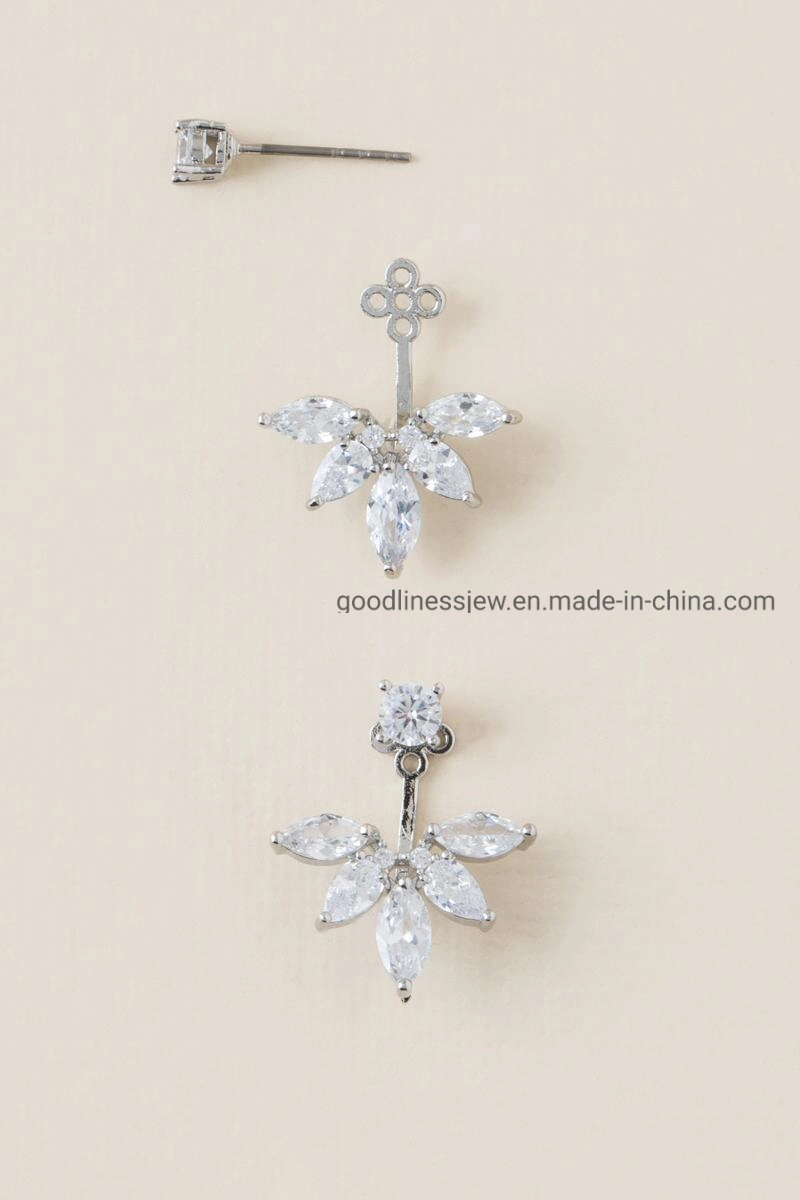 Fashion Jewelry Flower Ear in 925 Sterling Sliver Fashion Jewelry