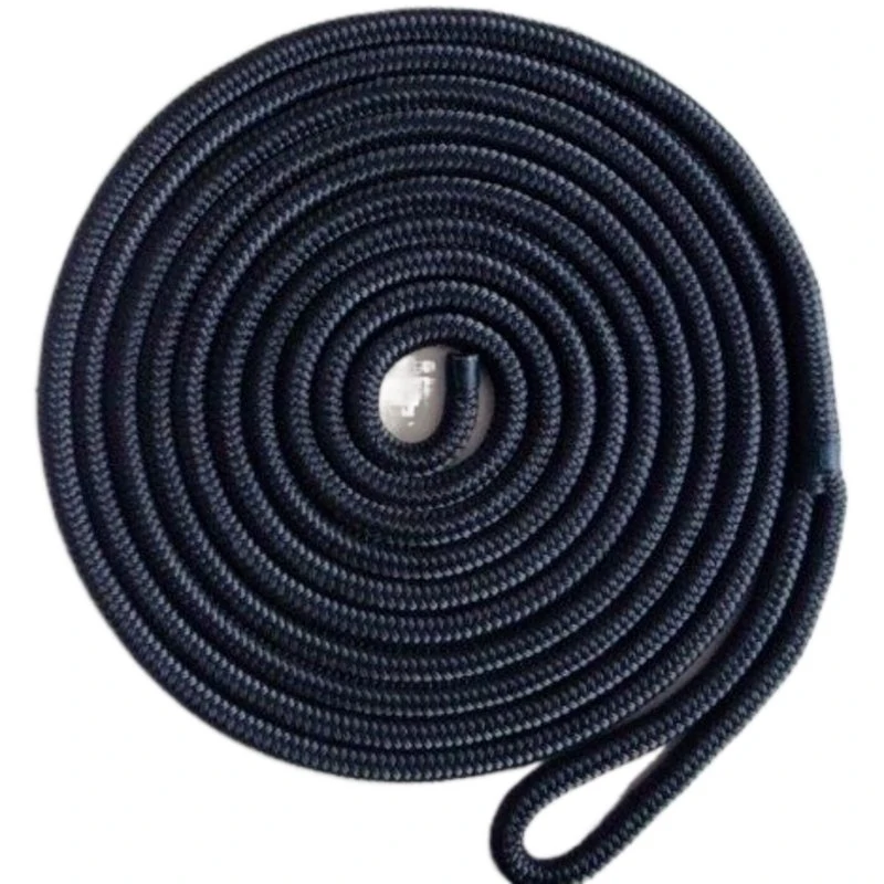Solid Braid Mfp Anchor Line Polyester Nylon Marine Boat Mooring Safety Rope Double Braided Dock Line