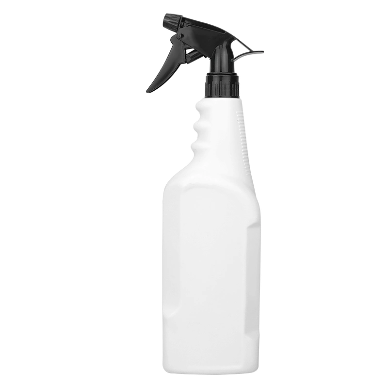 Empty Refillable Liquid Container 750ml Amber HDPE Plastic Spray Bottles with Black Trigger Sprayer