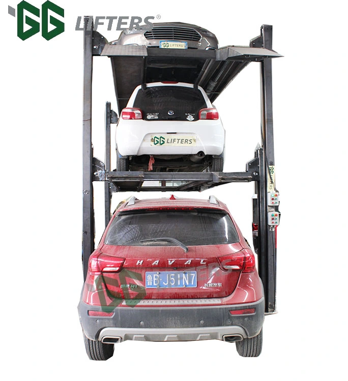 REAL FACTORY 4 Post Parking Lift High Rise Four Post Parking Hoist 3 Cars Parking Auto Hoist Vehicle Ramp