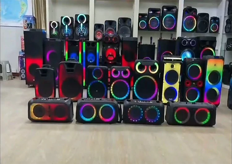 Hot vender altavoz de graves con colores luz Altavoz la barra de tiro