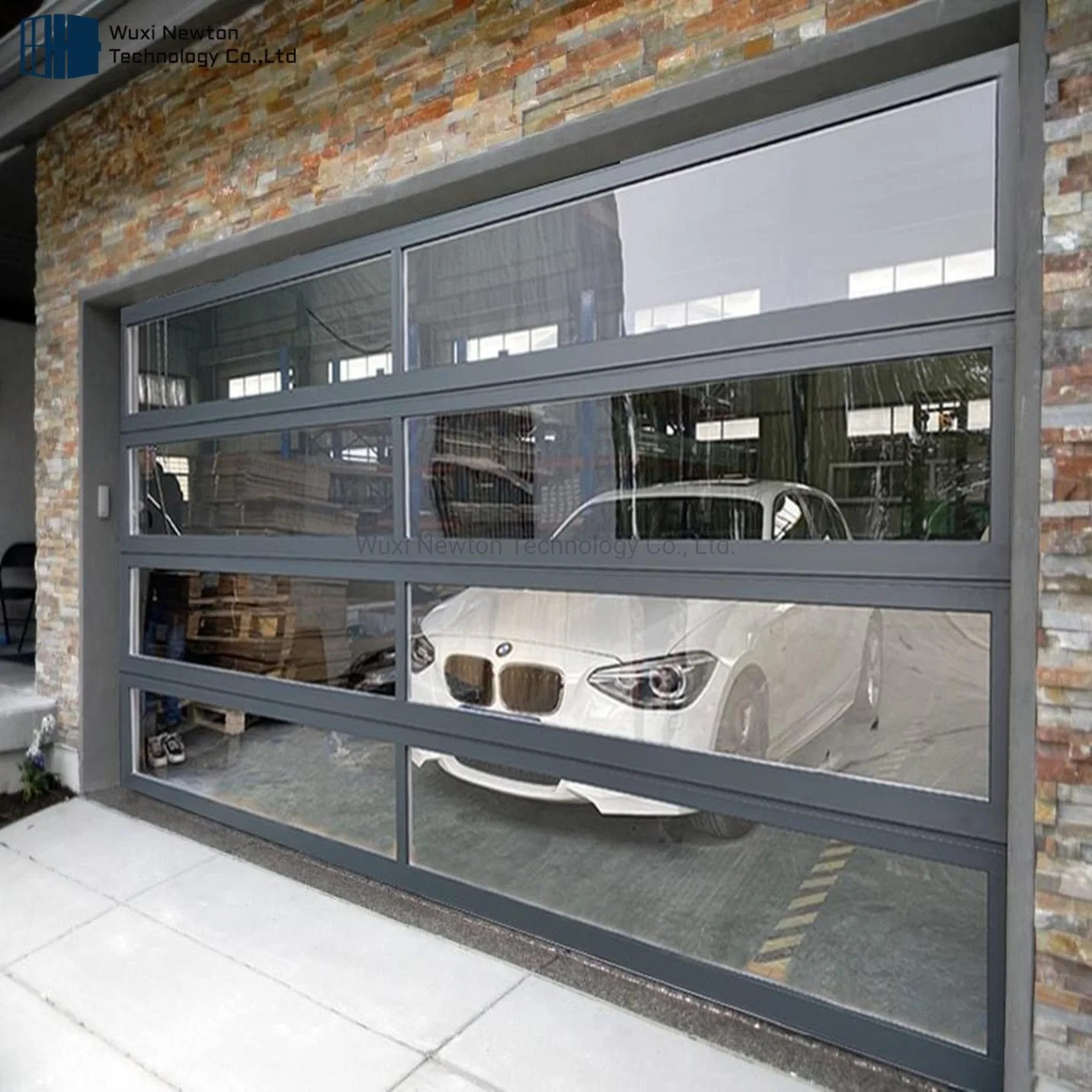 Aluminum Opener Glass Steel Sectional Automatic Garage Door Factory Price with Motor