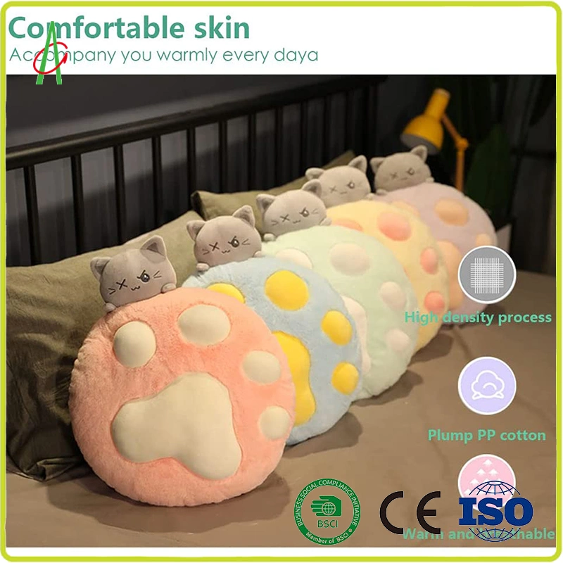 Soft Cute Household Cartoon Baby Hotsale Stuffed Plush Cat Cushion Pillow