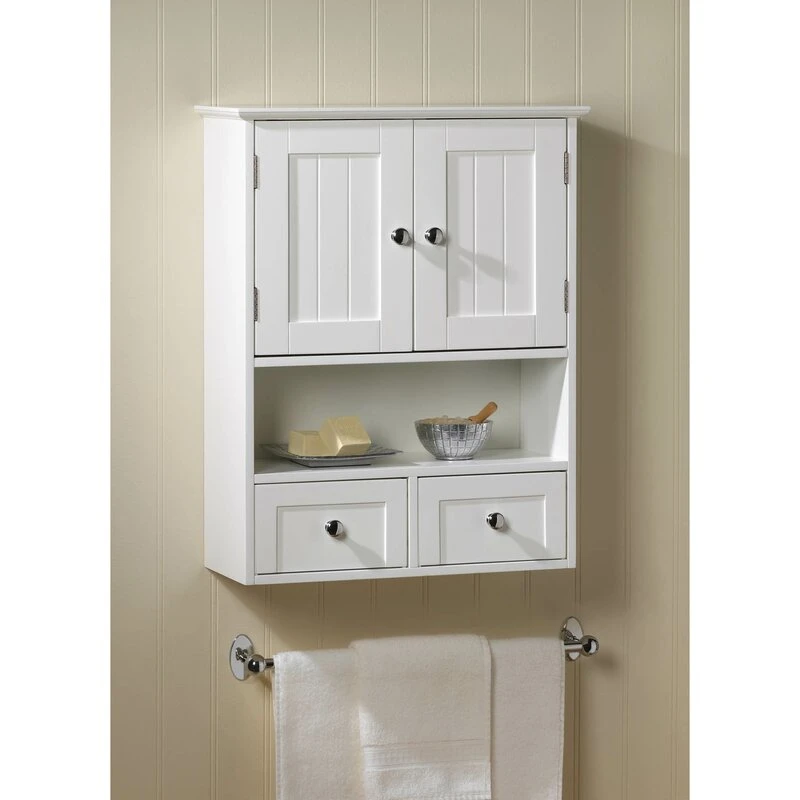 Wall Mount White Medicine Cabinet Storage Organizer Bathroom Furniture