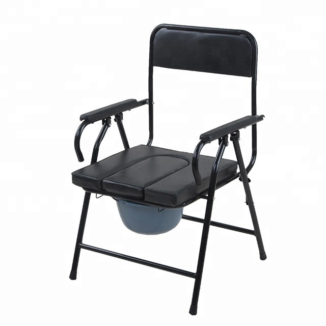 Durable Nonslip Hospital Folding Removable Commode Chair