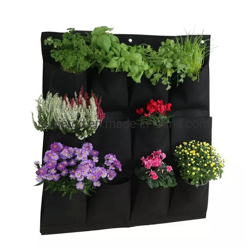 2/3/6/9/12/18/25/36/49/64/72 Pockets Wall Hanging Planting Bags Vertical Garden Hanging Planter