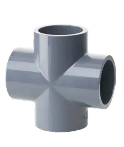 PVC Pipe Fitting Four Way Cross Tee for Water Supplying