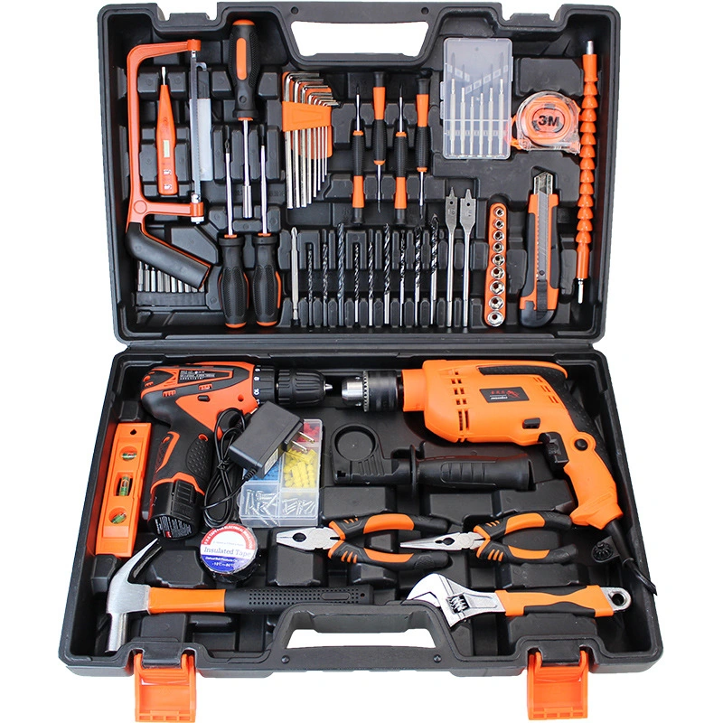 Electrician Screwdriver Hammer Wrench Tools Sets 12V Electric Cordless Drill Household Hardware Power Tools Set