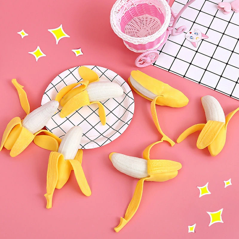 Squishy Banana Peeling Simulation Squeeze Vent Banana TPR Toy Decompression Toy