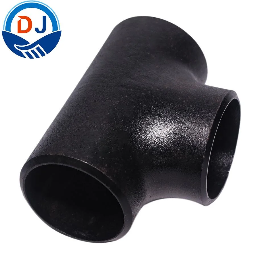 Seamless Round Carbon Steel Black Mild Pipe Fitting Seamless Equal Tee