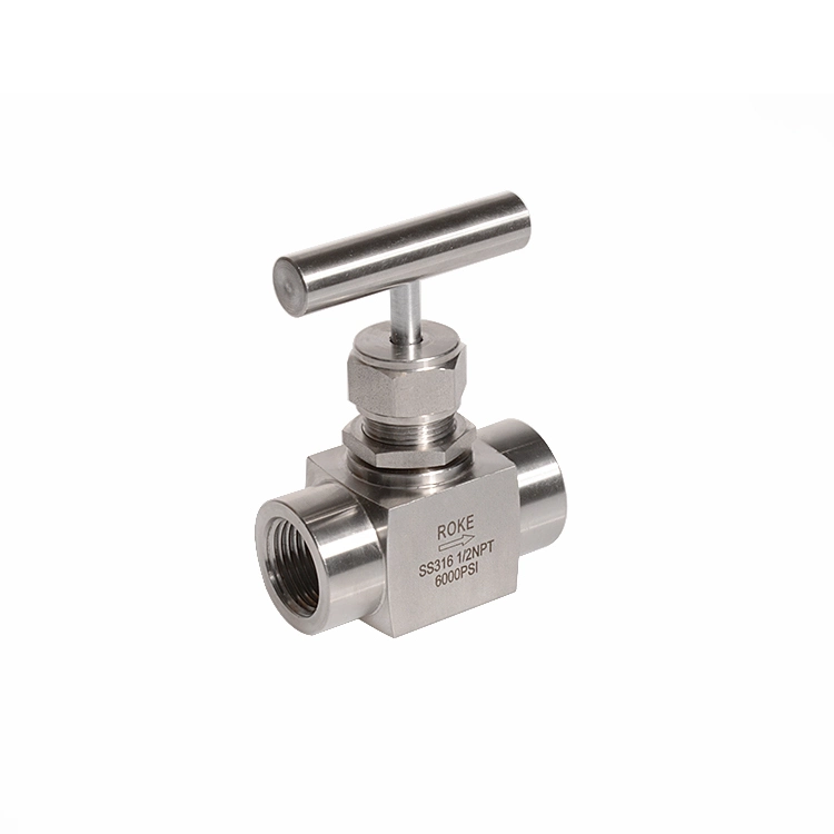 Stainless Steel SS316 1 Inch NPT or BSPT Female Thread Integral Forged Needle Valve 6000psi