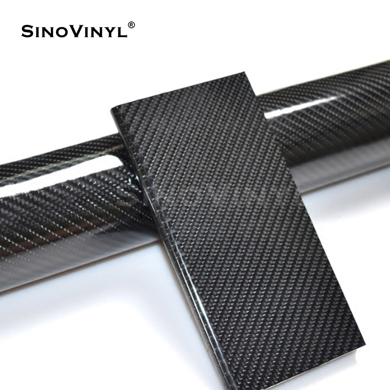 Autocolantes para automóvel SINONINYL Autowrap Design personalizado 5D fibra de carbono vinil Papel de verso de película com grelhas