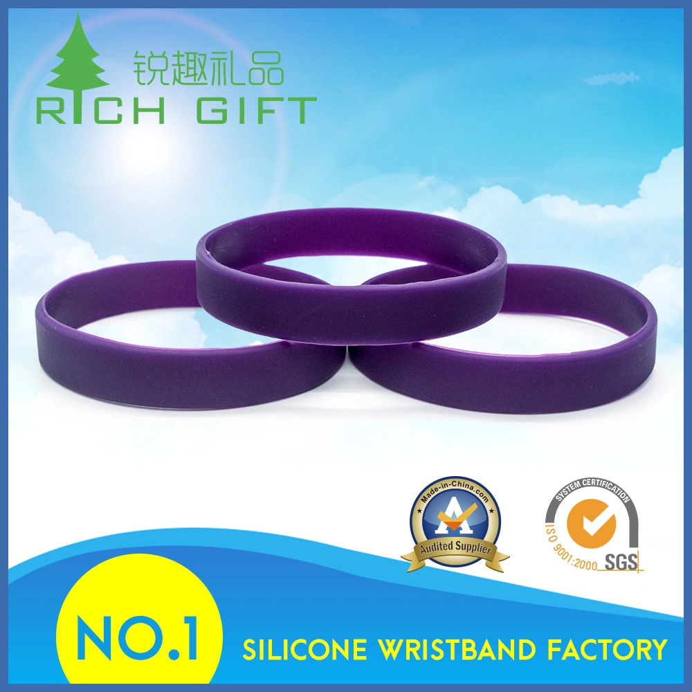 Blank Silicon Wristband in All Colors for Wholesale/Supplier