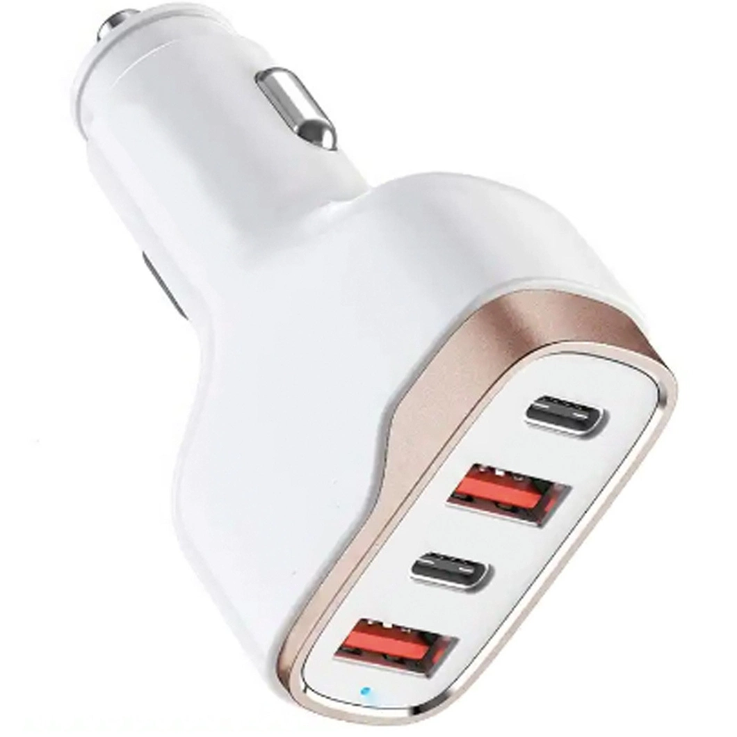 Adaptateur de siège transparent USB C et chargeur de voiture rapide multi-chargeur rapide pour iPhone.