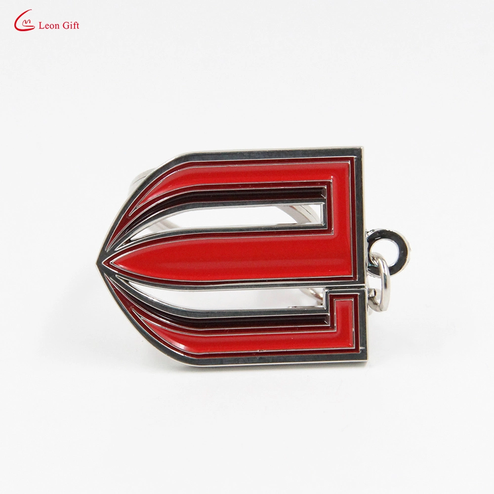 Personalizado de acero inoxidable Lettering Keychain personalidad Carving Metal Key Ring