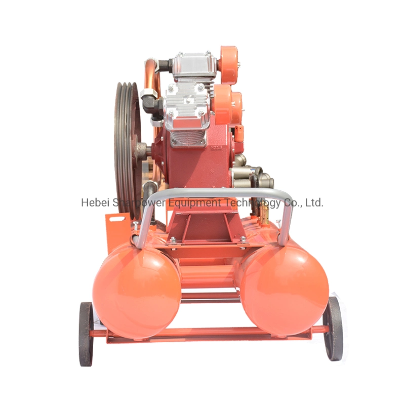 W-2.8/5 Belt Driven Air Compressor Mining Machine Portable 3 Piston Powered by Diesel Engine