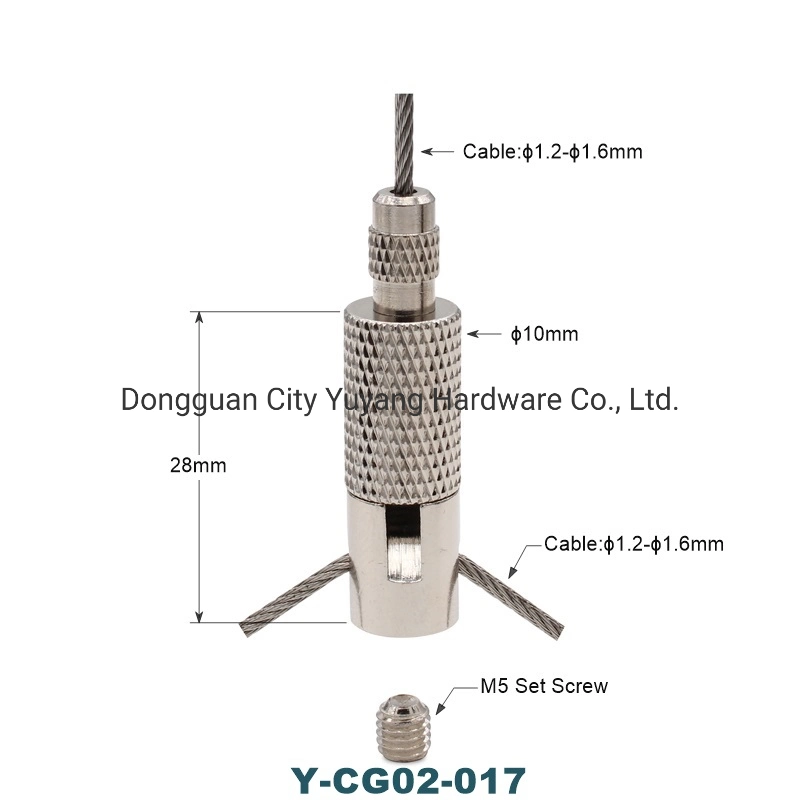 Luz de LED de fios de aço inoxidável de pranchas de cabo com suportes de montagem no tecto