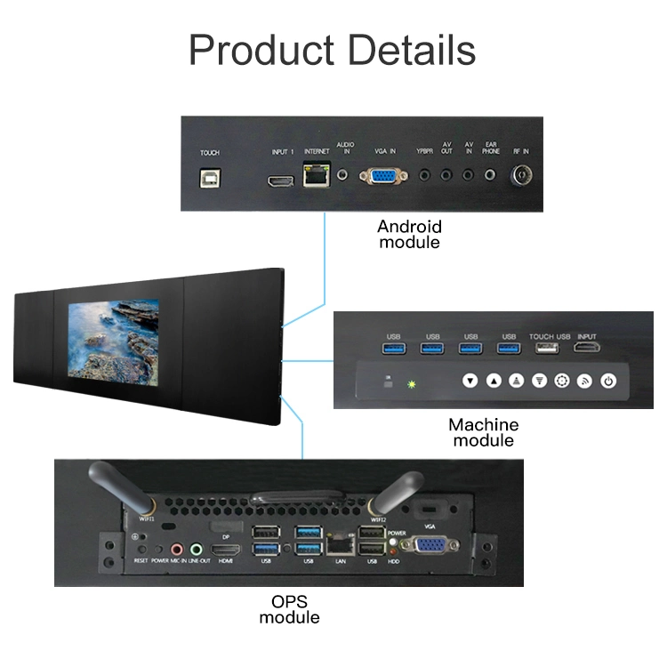 LED digital interactivo electrónico inteligente de Nano de 4K pizarra inteligente