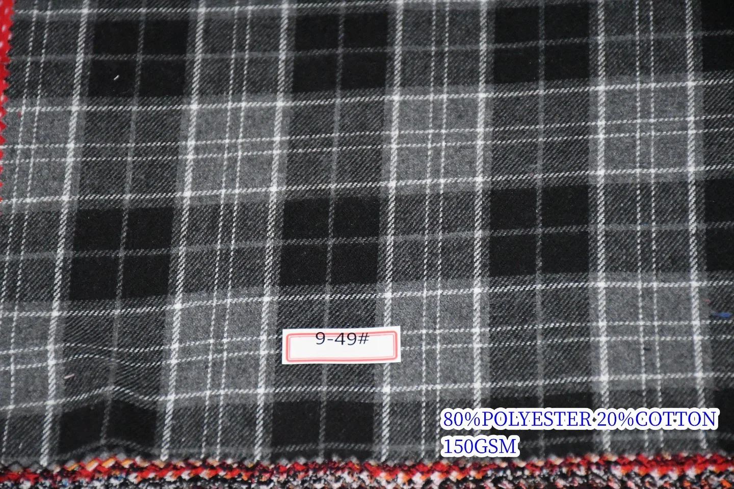 2023 Daoshu Atacado Shirting material têxtil poliéster algodão Flantel tecido Para camisa