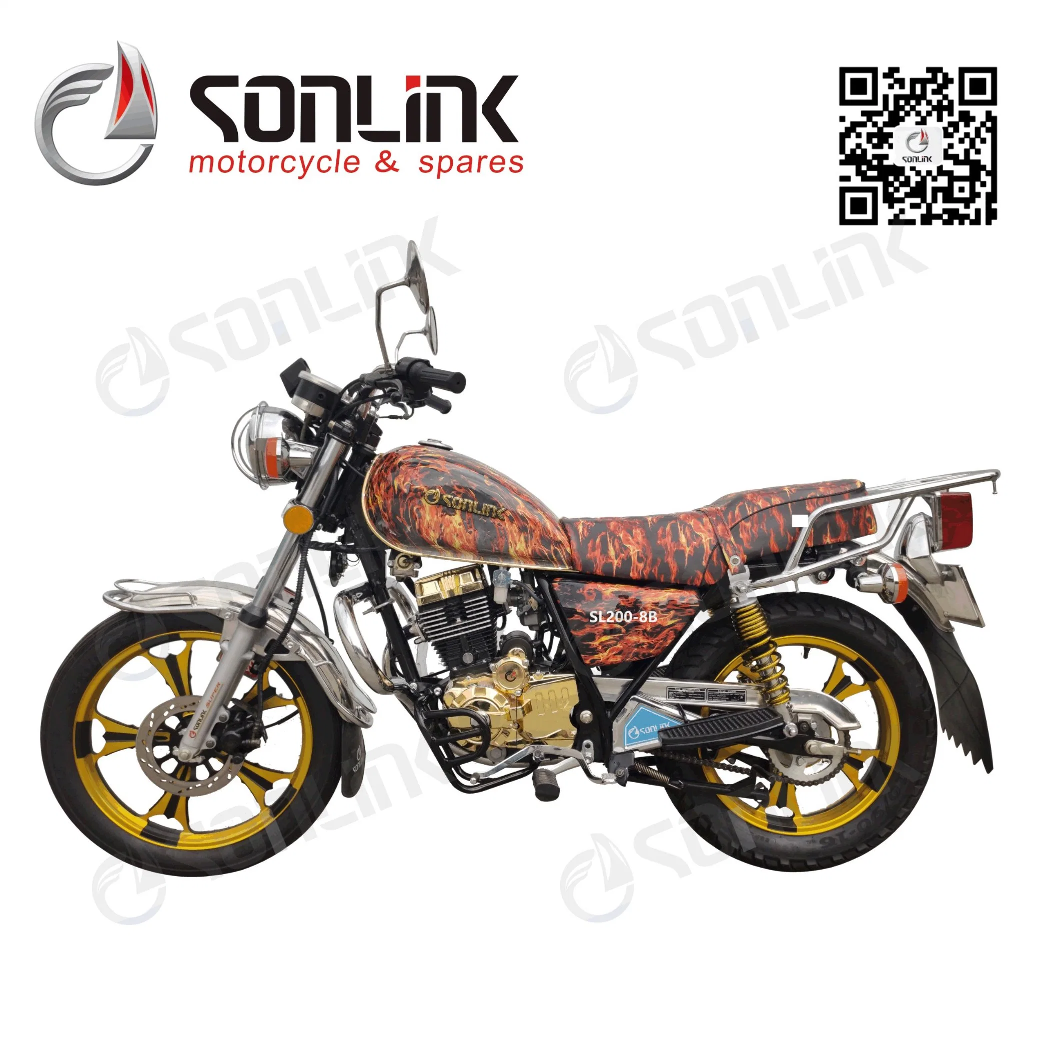 125cc 150cc 175cc 200cc Gn Neues Modell LED-Leuchten hoch Qualitätsrennen Dirt Bike /Motorrad /Motorrad /Roller (SL200-8B)